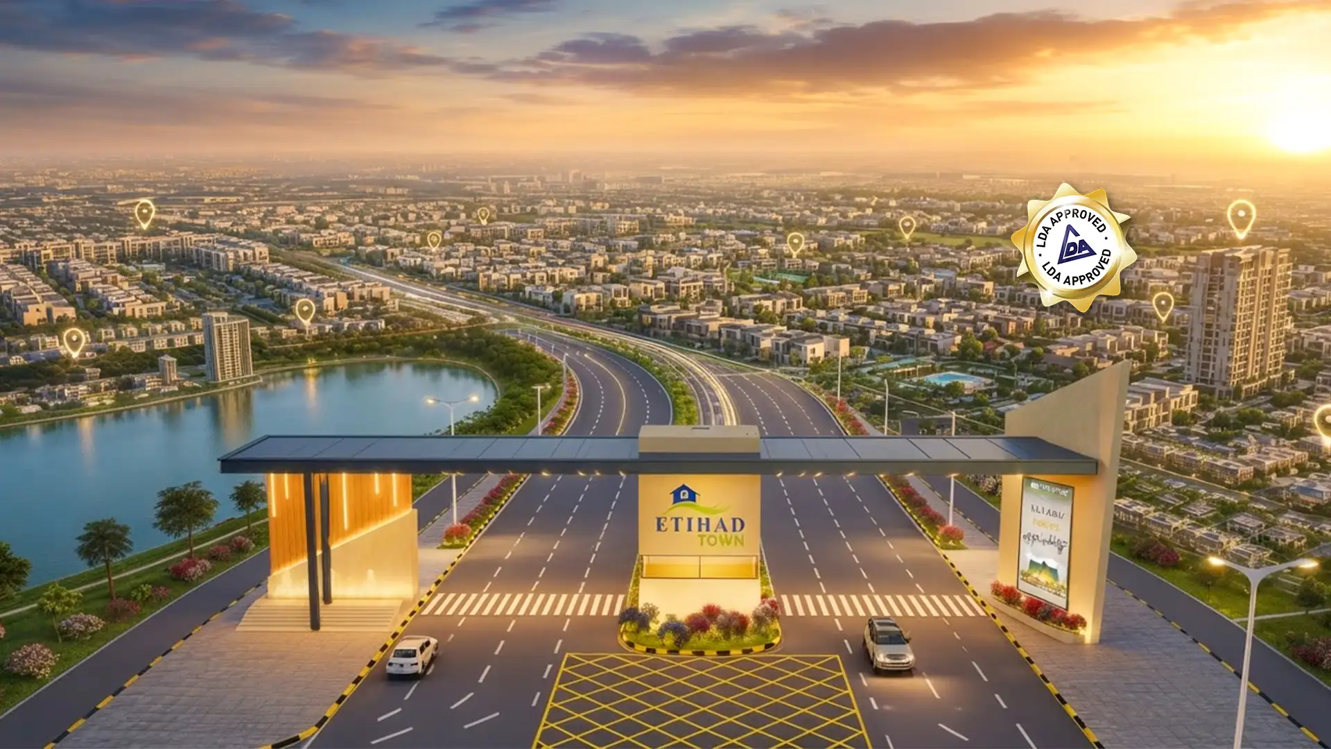 Main Raiwind Road Illuminated Grand Archway